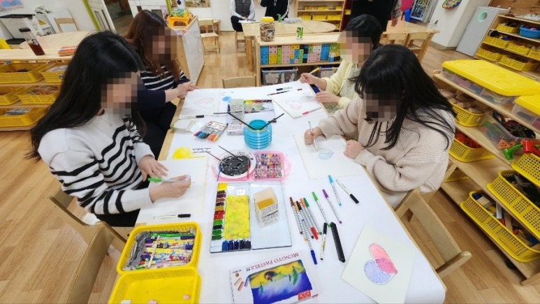 렌쥴리 웃는그림프로젝트 & 평택 해군유치원 교사 교육  