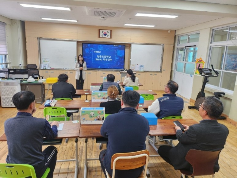 렌쥴리에듀테인먼트 인공지능 코딩 & 보령 청룡초등학교 AI교원직무연수 