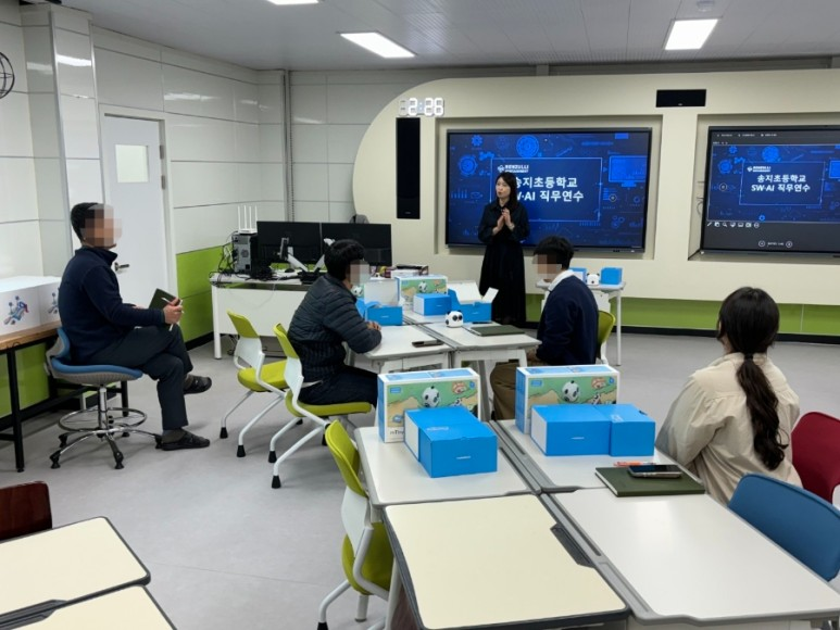 렌쥴리에듀테인먼트 인공지능 코딩 & 전남교육청 AI교실 시범학교 해남 송지초등학교 교...