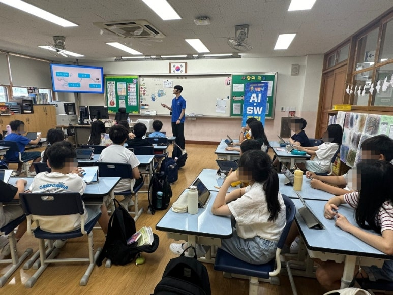 렌쥴리에듀테인먼트 AI교실 & 정천초등학교 코딩교육 8.28.(수) AI 융합 중심학교 