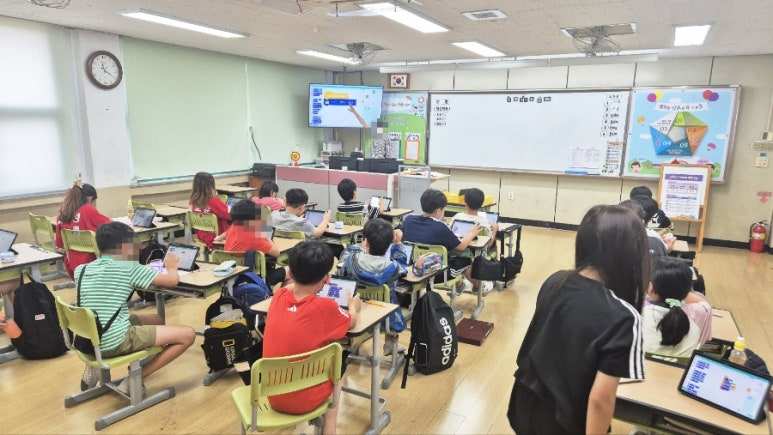 렌쥴리에듀테인먼트 AI코딩캠프  남촌초등학교 AI교실 1일차 일반학급 코딩캠프 8월 2...